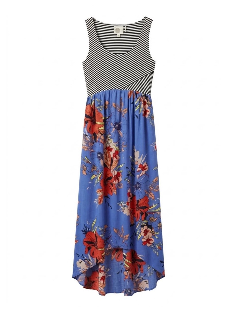 Anthropologie Lilka Zelie Floral Striped High-Low
Maxi Dress XS